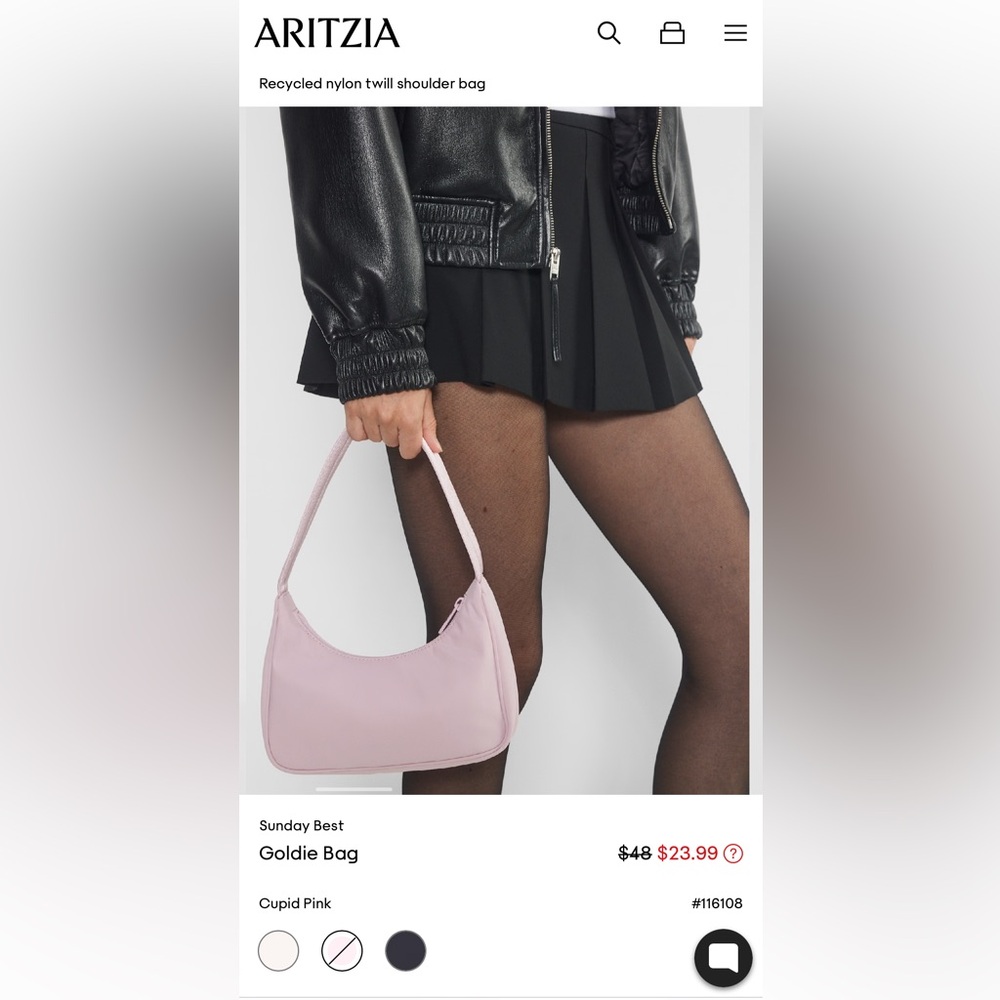 Aritzia Sunday Best Goldie Bag